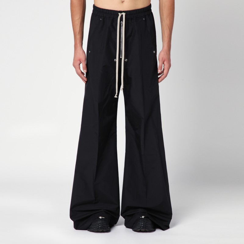 Wide Bela trousers in black cotton poplin