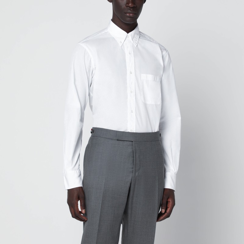 Thom Browne White Button-down Cotton Shirt