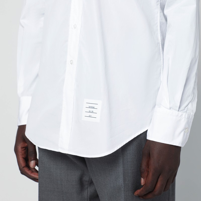 Thom Browne White Button-down Cotton Shirt In White