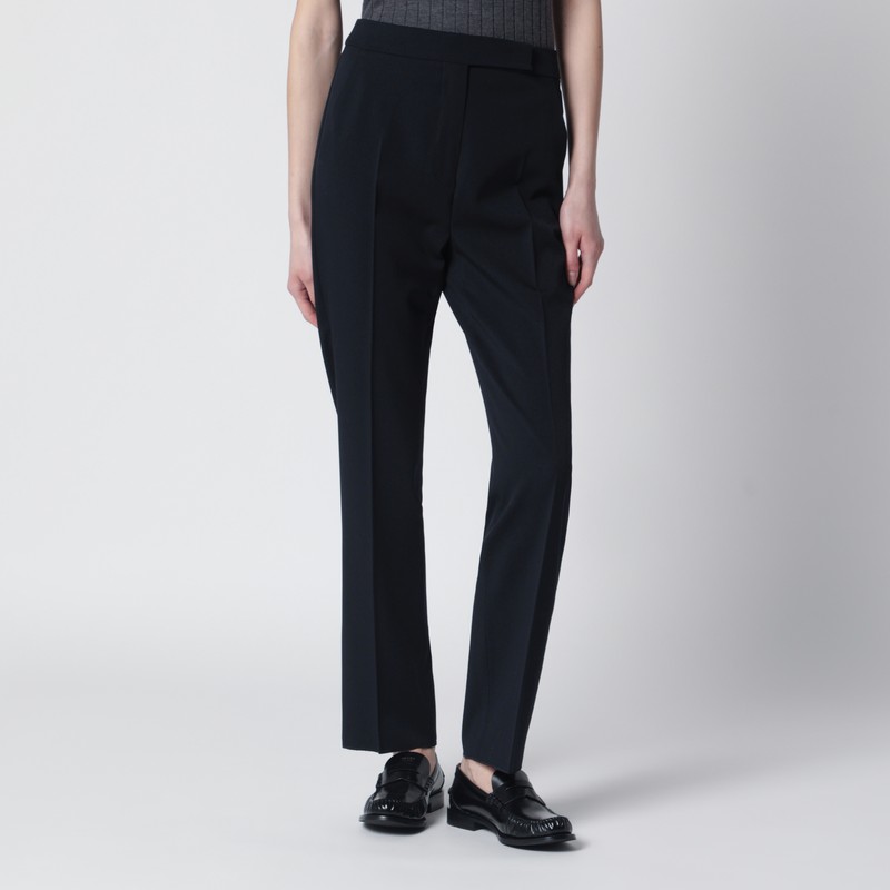 Blue wool trousers