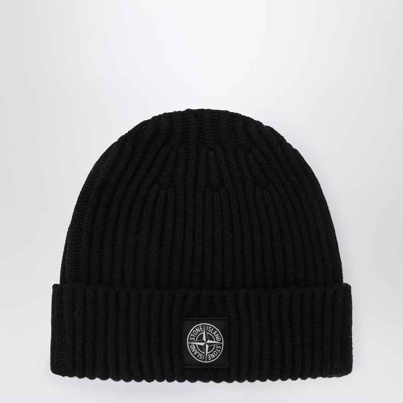 Black wool beanie