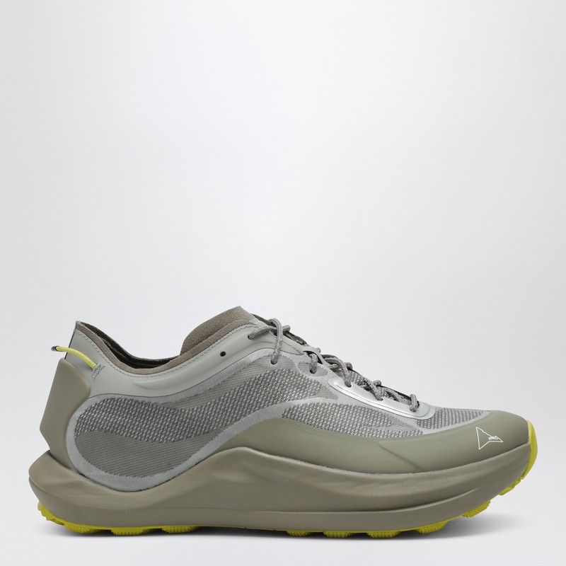 Sneaker Sella in silver/neon yellow fabric