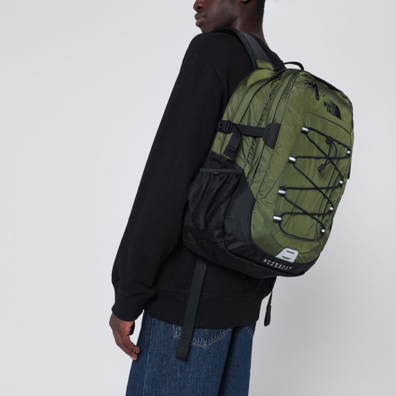 The North Face Backpack With Front Zip Pocket And Bungee Cord System In Green