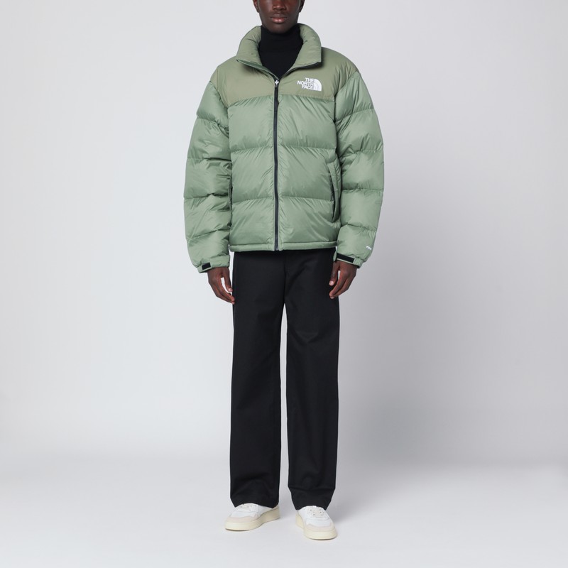 The North Face Retro Nuptse 1996 Bark Mist Down Jacket In Green