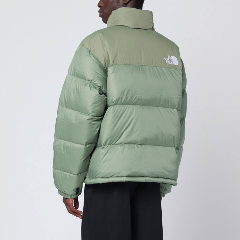 The North Face Retro Nuptse 1996 Bark Mist Down Jacket In Green