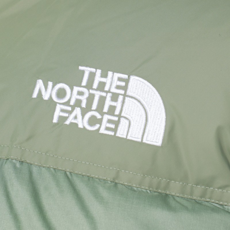 The North Face Retro Nuptse 1996 Bark Mist Down Jacket In Green