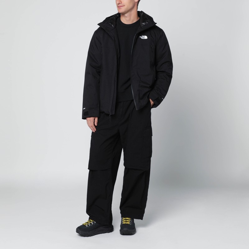 The North Face Mountain Range Hooded Down Jacket Nf0a88wdny R North Kx71 In Black