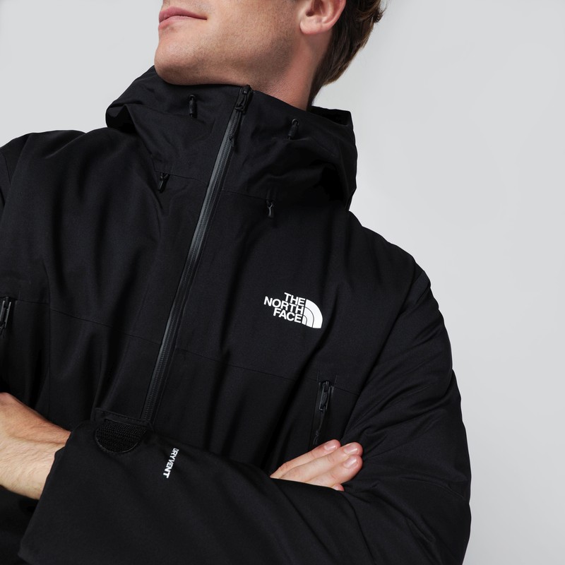 The North Face Mountain Range Hooded Down Jacket Nf0a88wdny R North Kx71 In Black