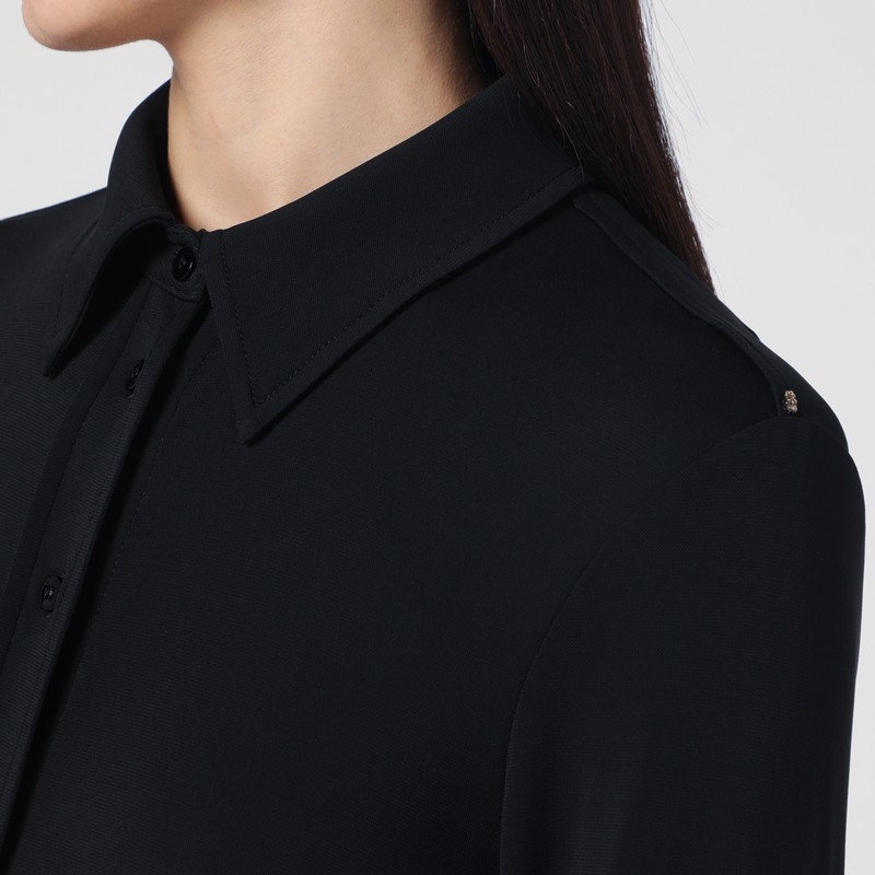 ワンピースその他 Sportmax Black shirt dress in viscose jersey Sportmax Black Shirt Dress In Viscose Jersey | ModeSens