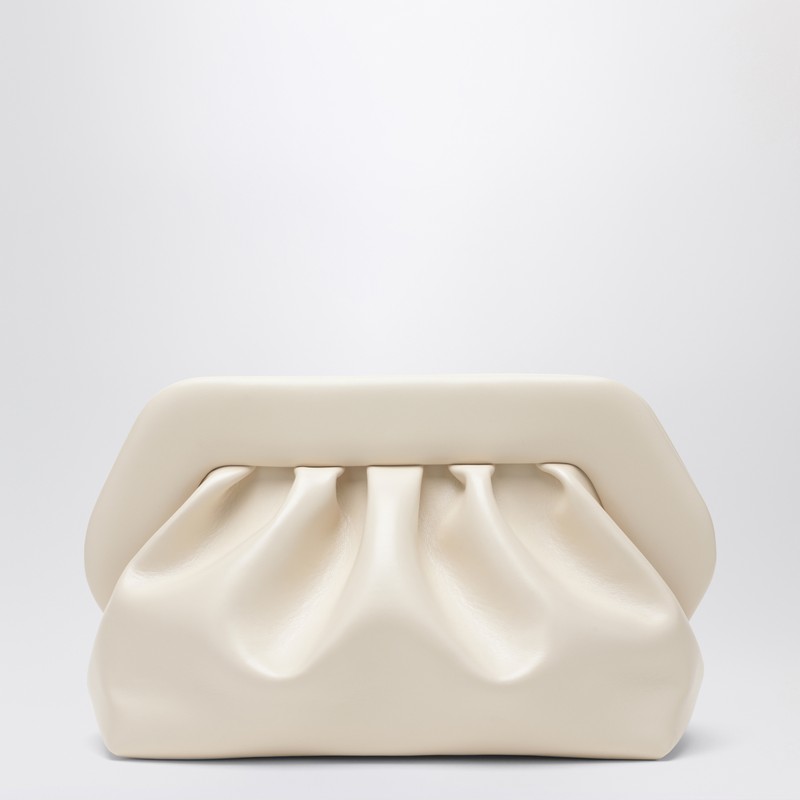 Large Tia clutch in butter color