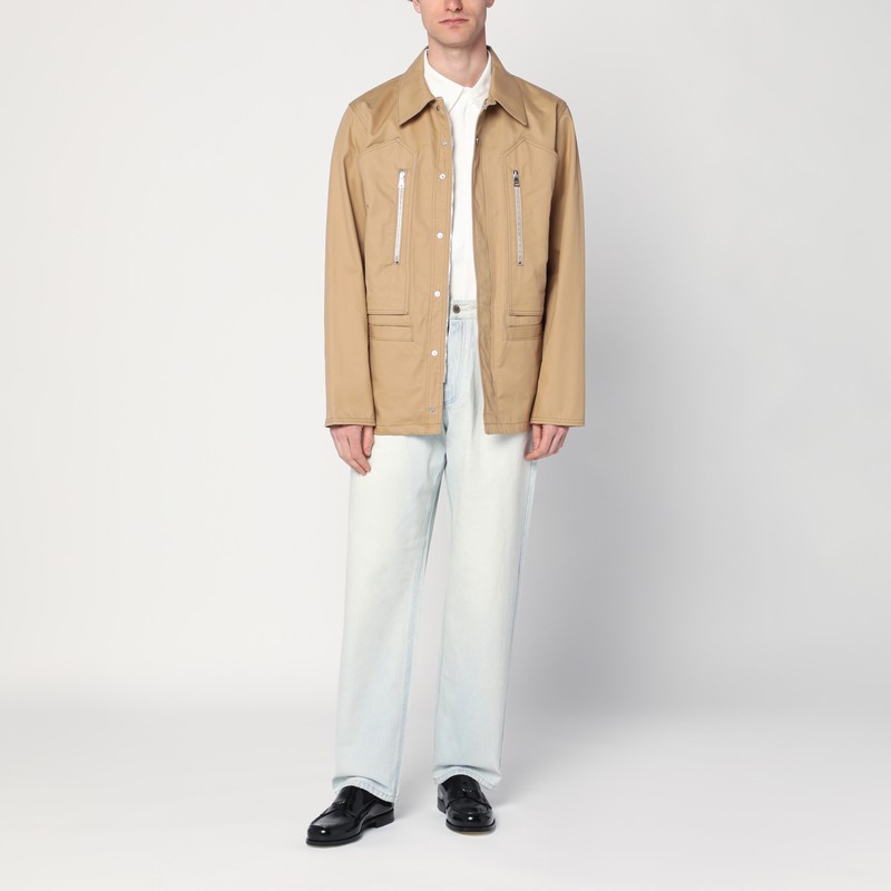 Namacheko Beige Overshirt Jacket In Cotton In Brown