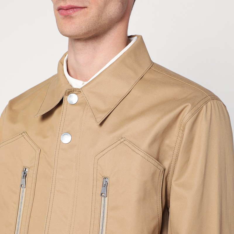 Namacheko Beige Overshirt Jacket In Cotton In Brown