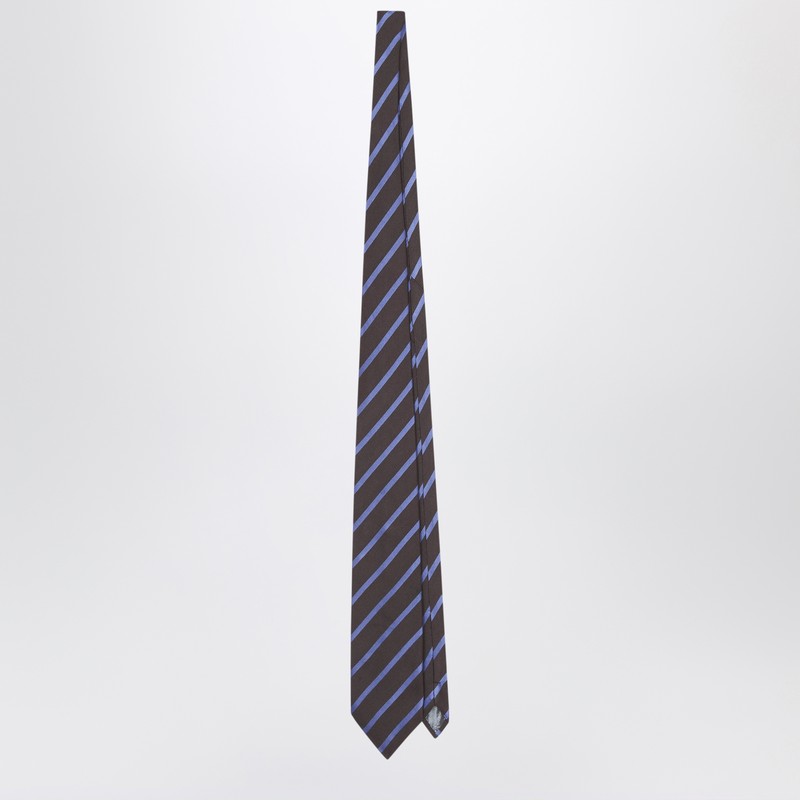 Lene striped tie in brown