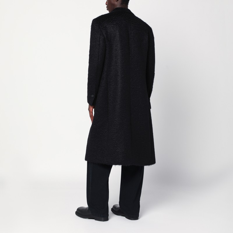 Namacheko Wool Coat With Notched Lapel And Pockets In Black
