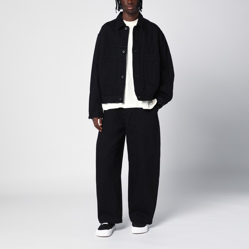 Studio Nicholson Cotton-blend Numa Overshirt In Black