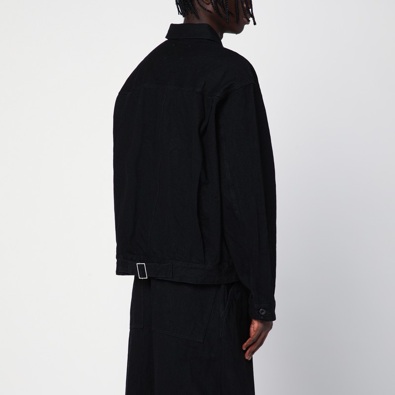 Studio Nicholson Cotton-blend Numa Overshirt In Black