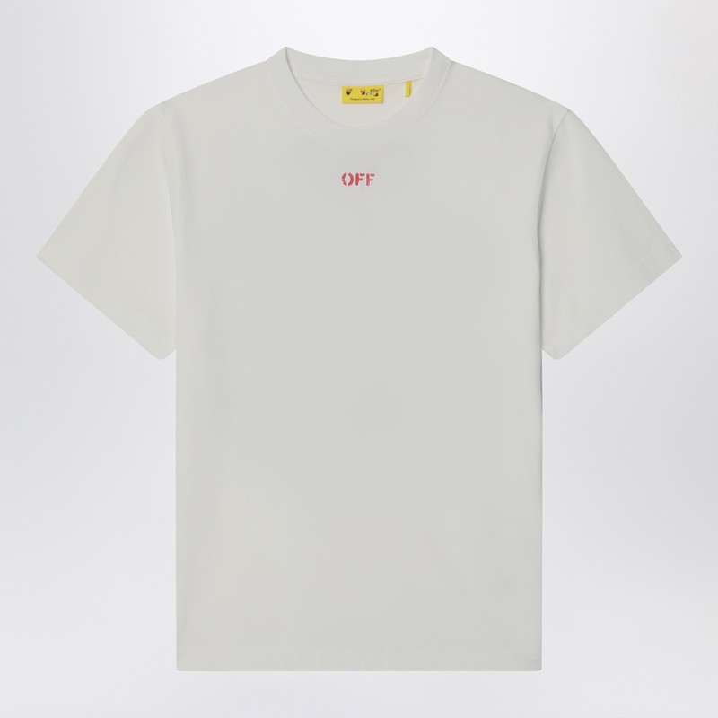 white T-shirt with OFF logo