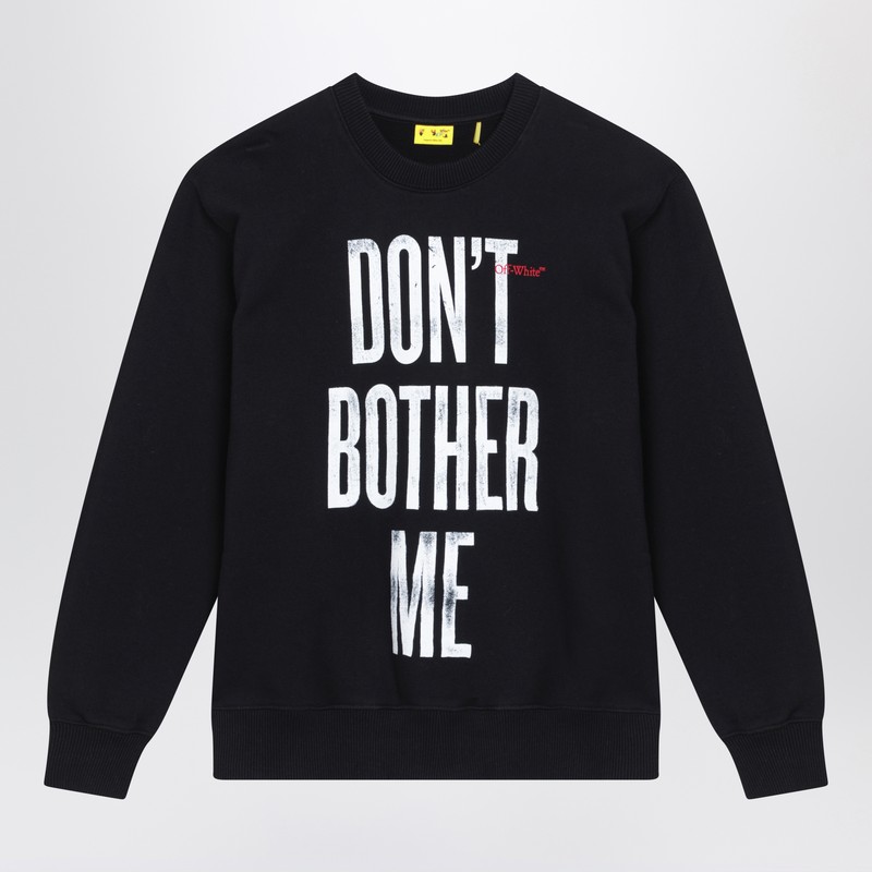 Off-white Quote Crew-neck Sweatshirt In Black