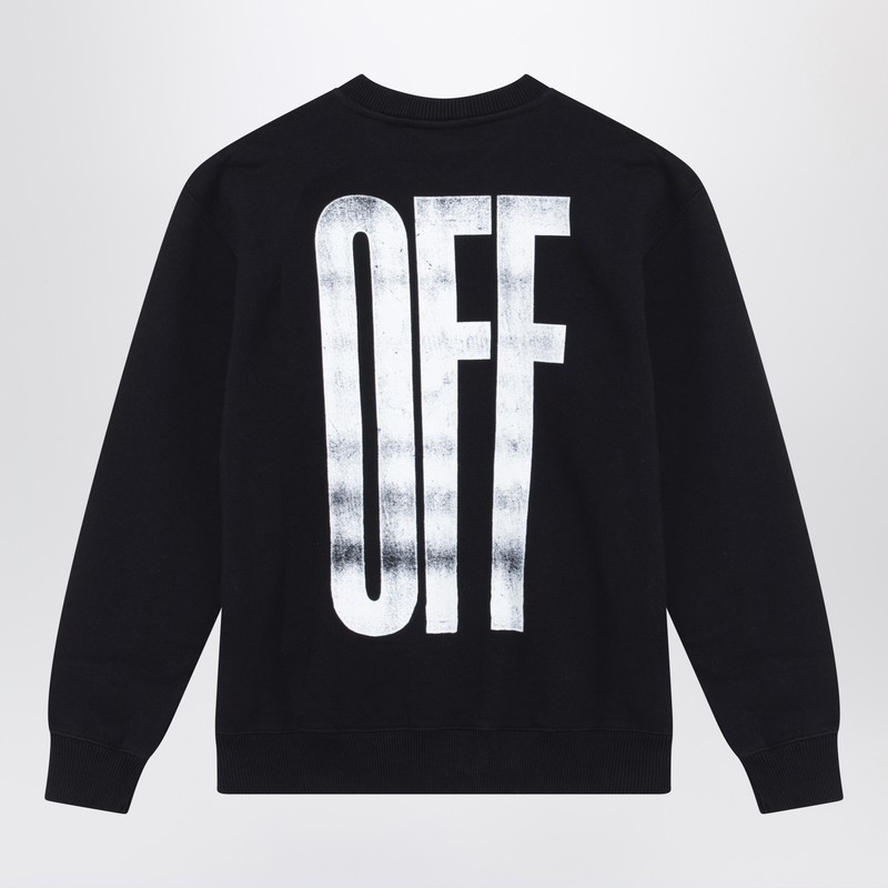 Off-white Quote Crew-neck Sweatshirt In Black