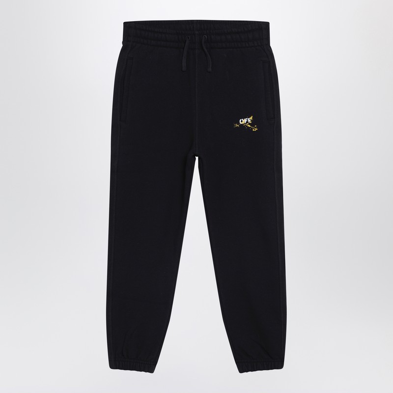 Black Diagonal Splat Logo jogging trousers