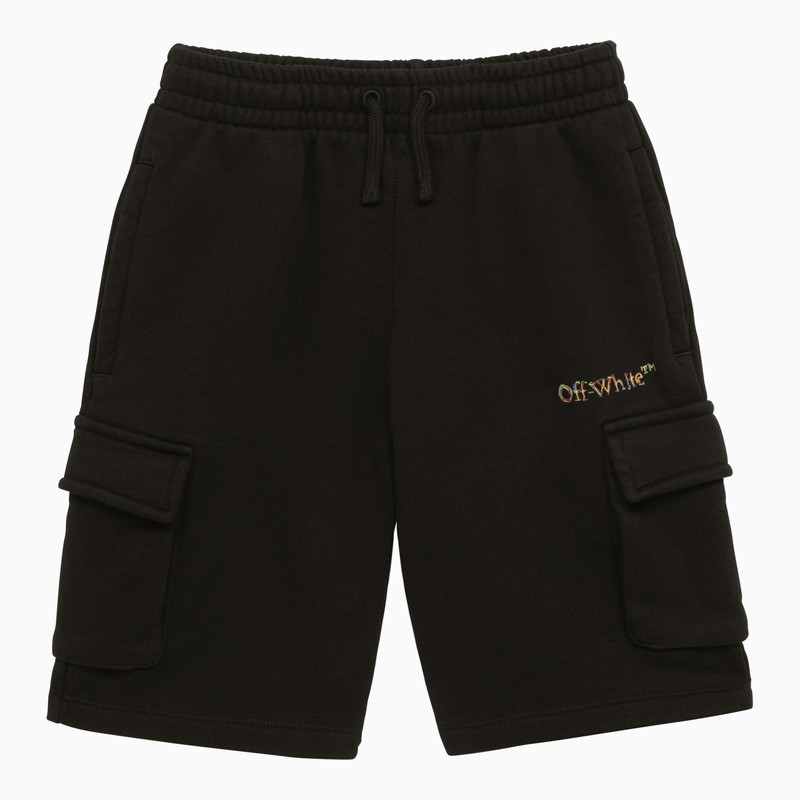 Black cotton shorts with Sketch logo