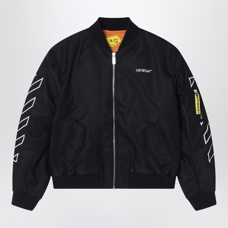 Black Bookish Diagonal bomber jacket