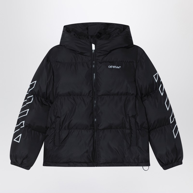 Black zip puffer jacket