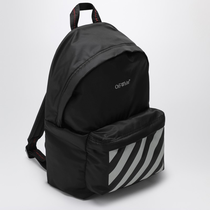 Off-white Striped Backpack In Black