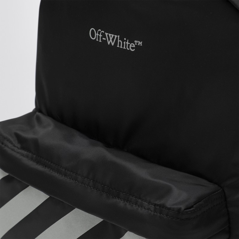 Off-white Striped Backpack In Black
