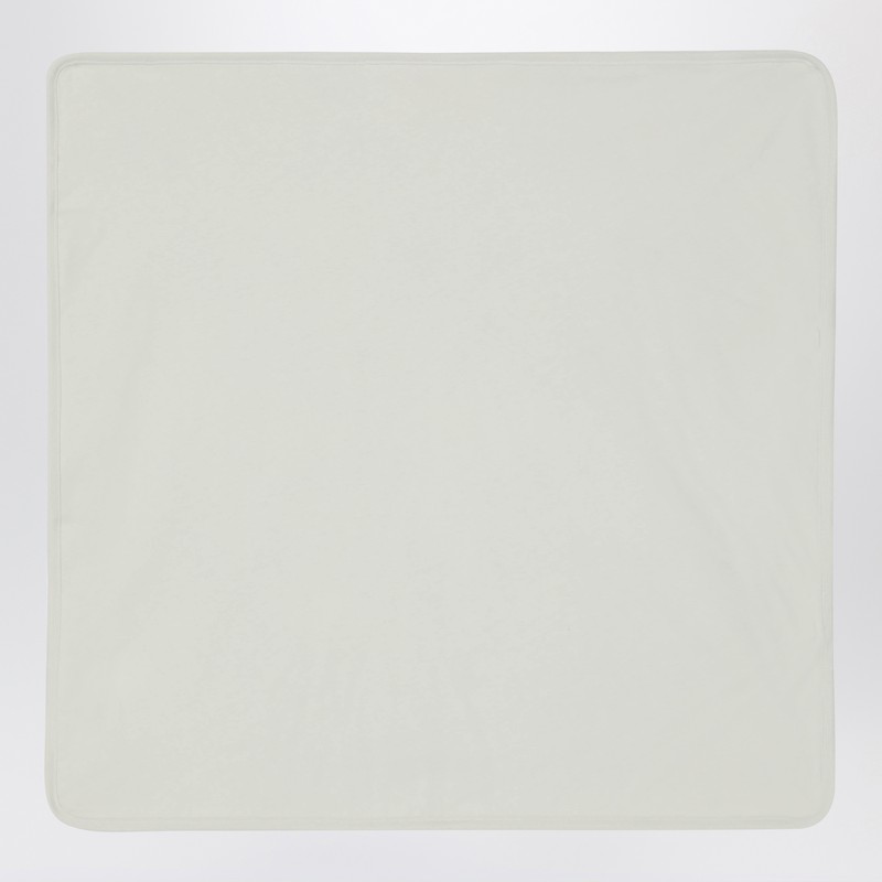 Off-white Light Gray Splat Cotton Blanket In White