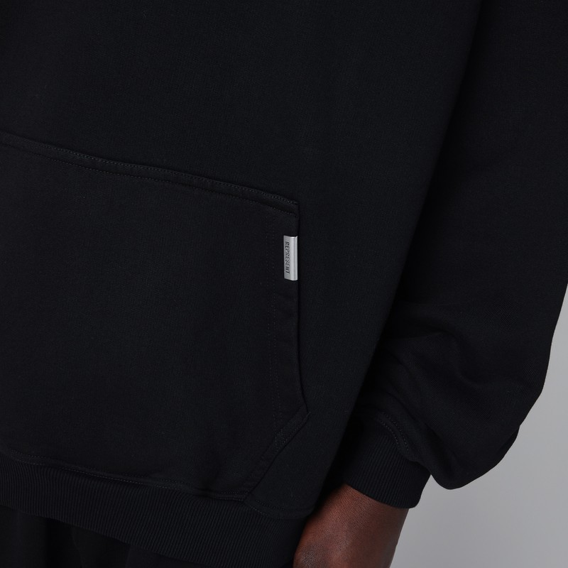 Represent Oversized Logo Hooded Sweatshirt In Black