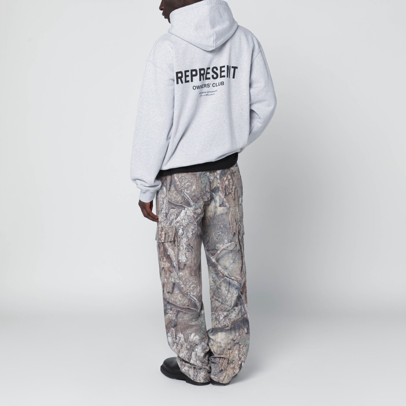 Represent Grey Oversized Hoodie In Gray