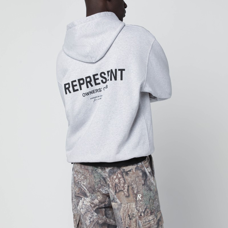 Represent Grey Oversized Hoodie In Gray