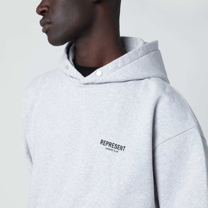 Represent Grey Oversized Hoodie In Gray