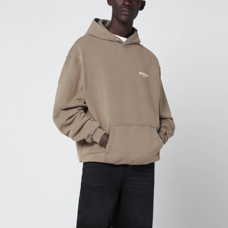 Represent Light Brown Oversized Hoodie In Sand