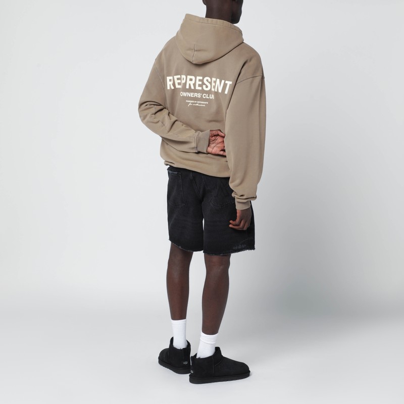 Represent Light Brown Oversized Hoodie In Sand