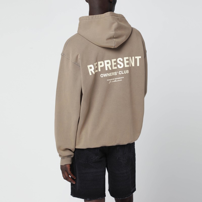 Represent Light Brown Oversized Hoodie In Sand