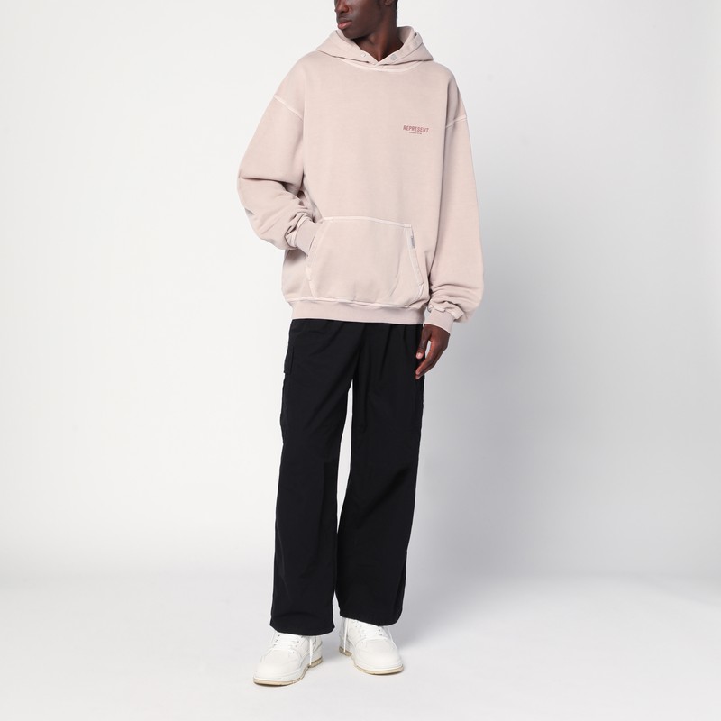 Represent Dusty Mauve Oversized Hooded Sweatshirt In Pink