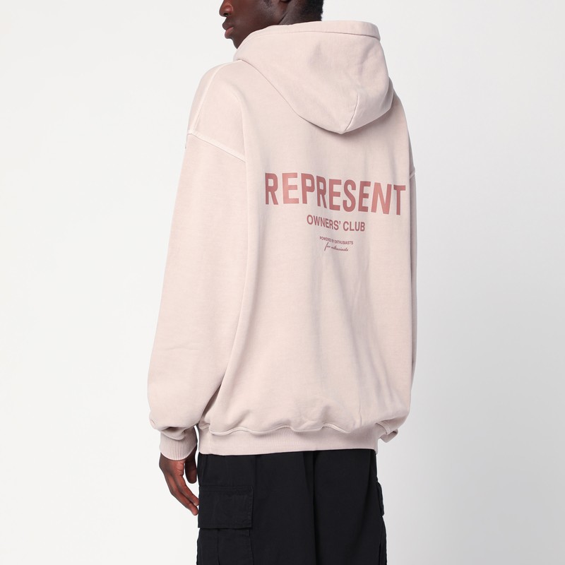 Represent Dusty Mauve Oversized Hooded Sweatshirt In Pink