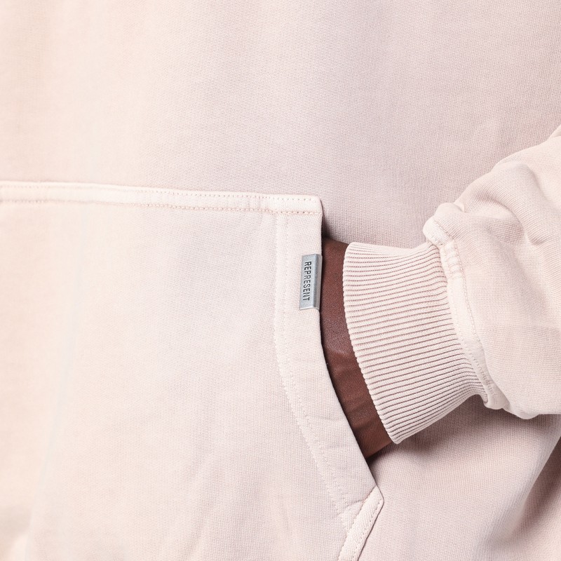 Represent Dusty Mauve Oversized Hooded Sweatshirt In Pink