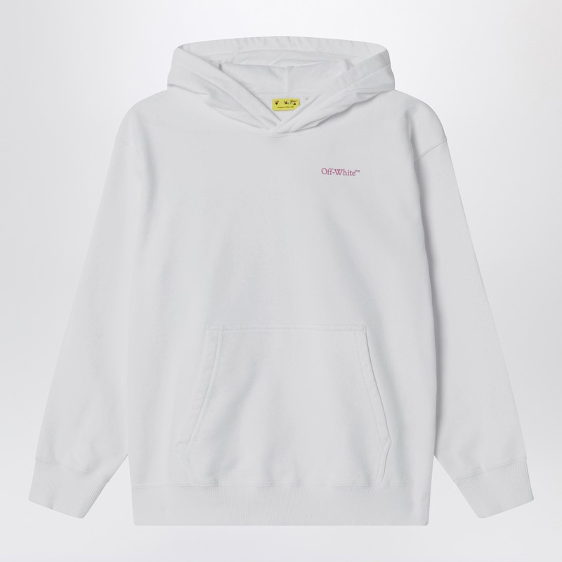 White hoodie with Arrow motif