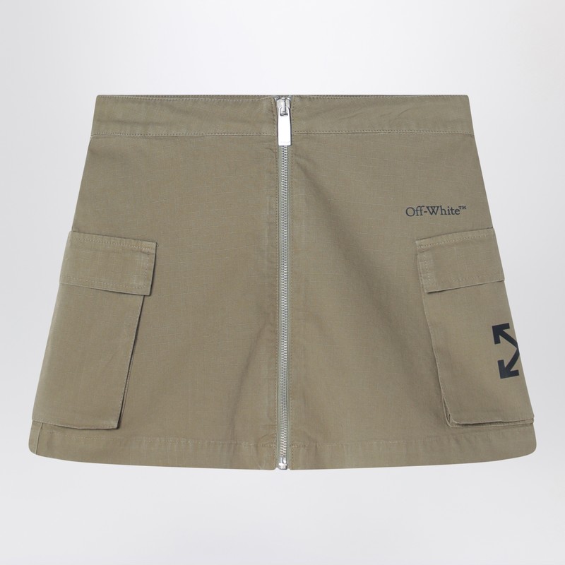 Khaki cotton zip skirt - Off-White™ - Modalova