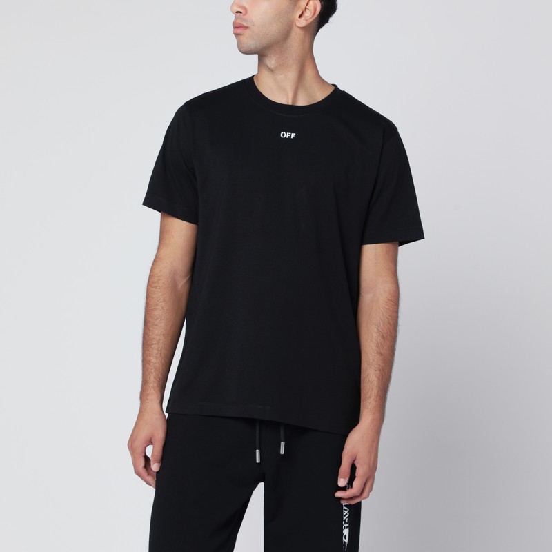 Off-white Black T-shirt With Arrow Print In Black