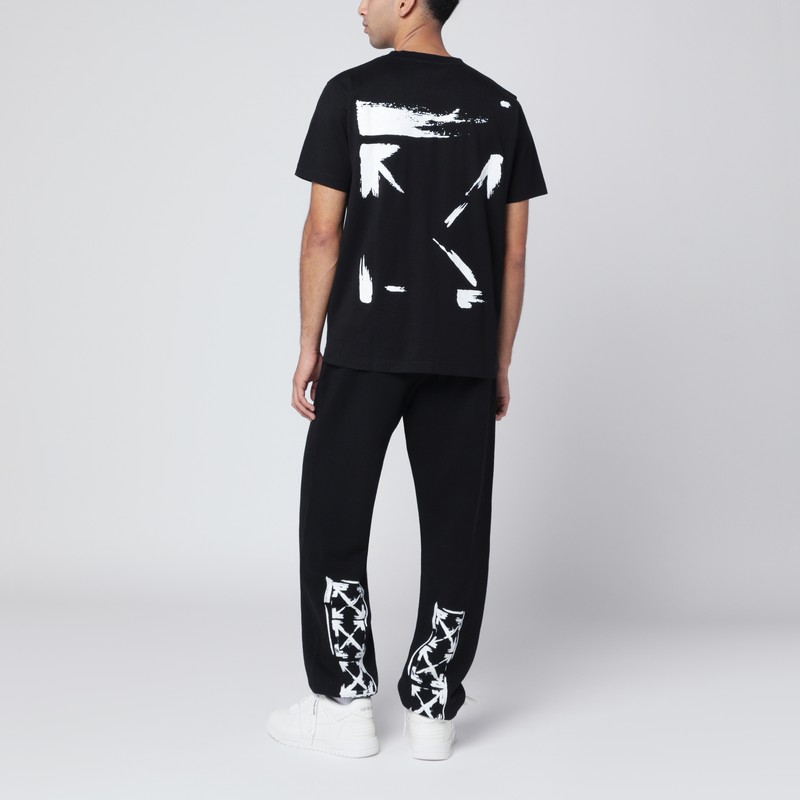 Off-white Black T-shirt With Arrow Print In Black
