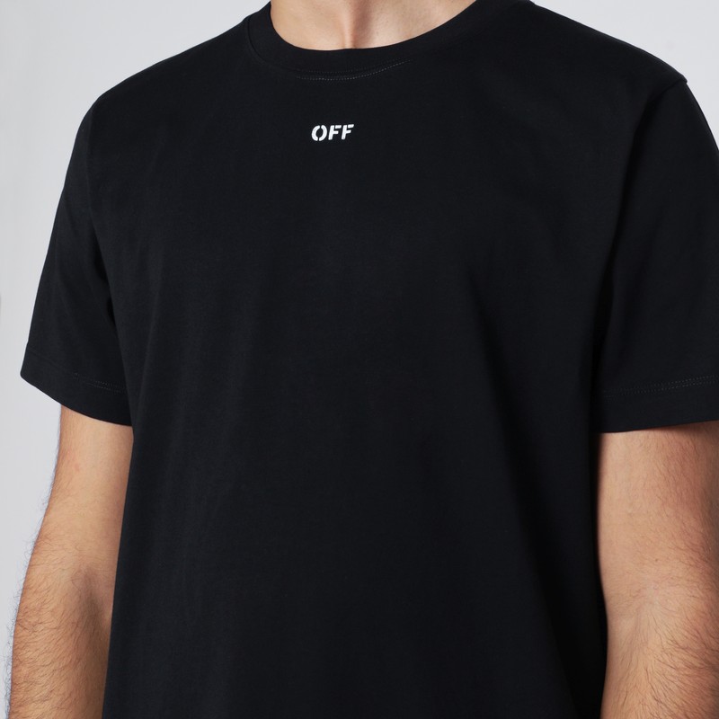 Off-white Black T-shirt With Arrow Print In Black