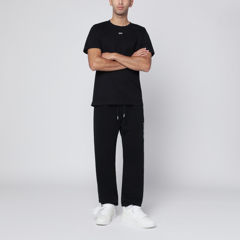 Off-white Black T-shirt With Arrow Print In Black