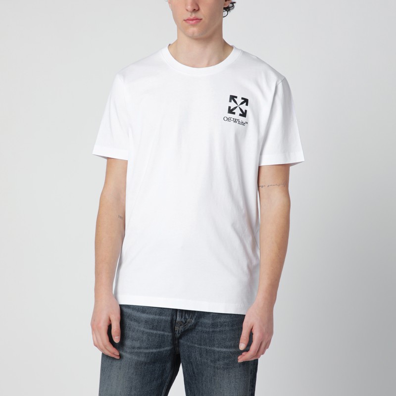 White T-shirt with Small Arrow logo