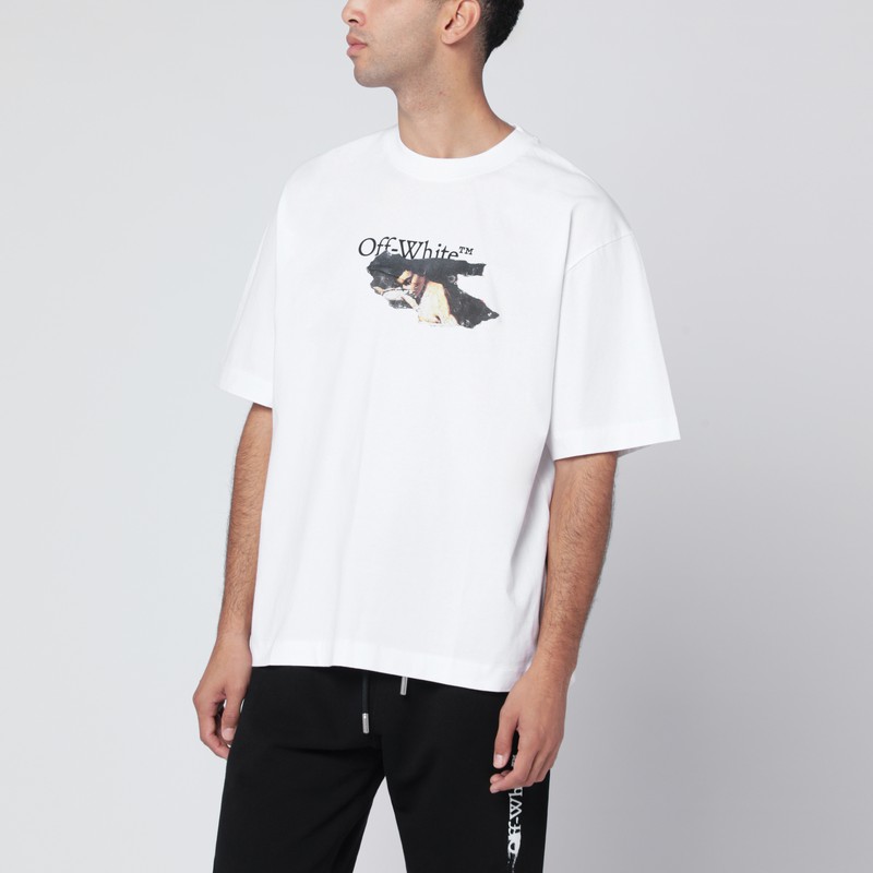 White Paint Arrow Skate Logo T-shirt