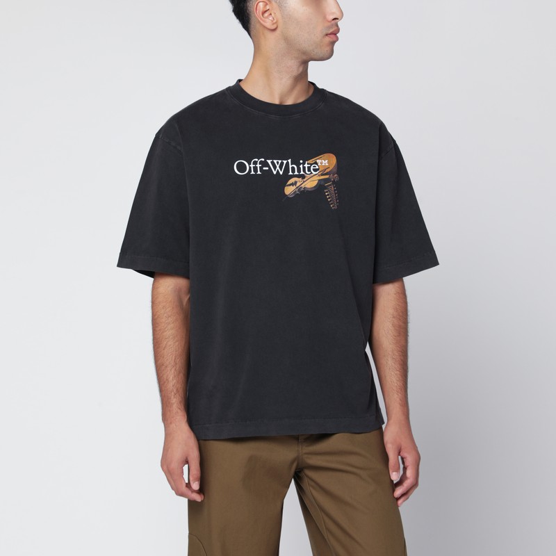 Washed black Cupid Arrow Skate Logo T-shirt