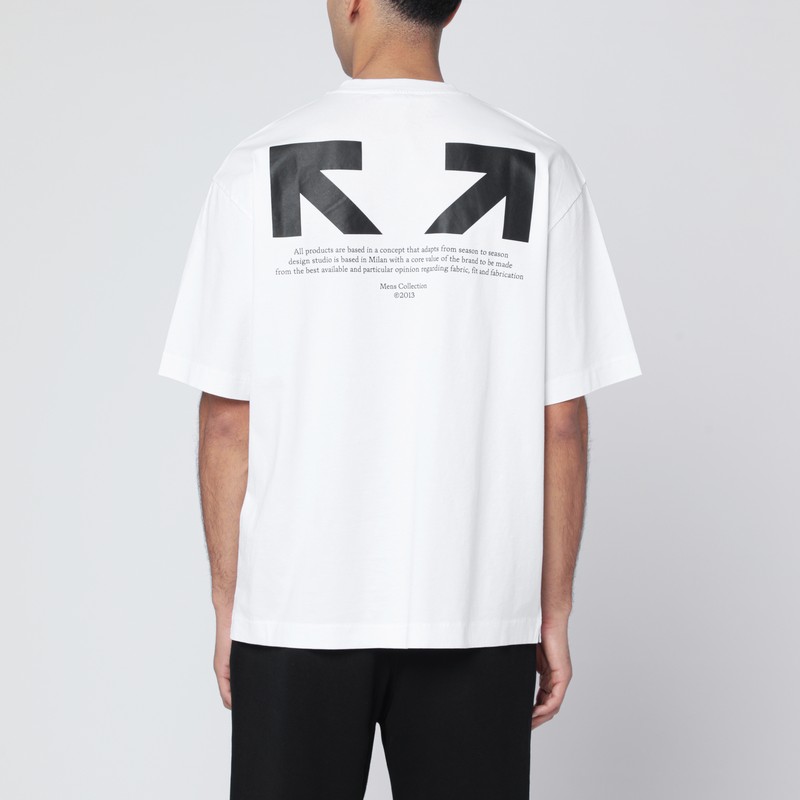 Off-white White Half Arrow Skate Logo T-shirt In White